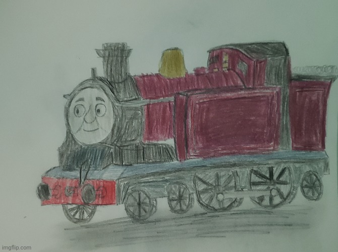 Red Ted (Reupload) | image tagged in thomas the tank engine,engines of eight,drawing | made w/ Imgflip meme maker