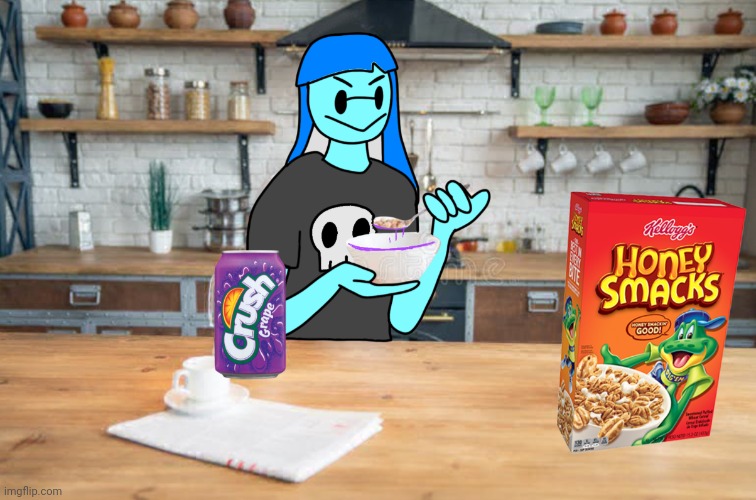 Common footage of skatez eating her favorite food | made w/ Imgflip meme maker
