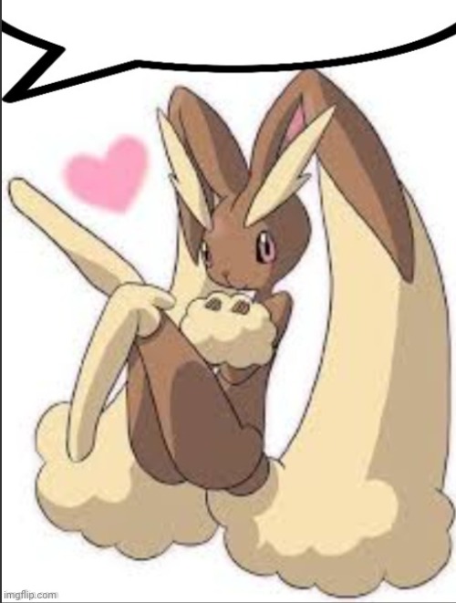 If you fall in love with this then you're a SIMP | image tagged in lopunny speech bubble | made w/ Imgflip meme maker