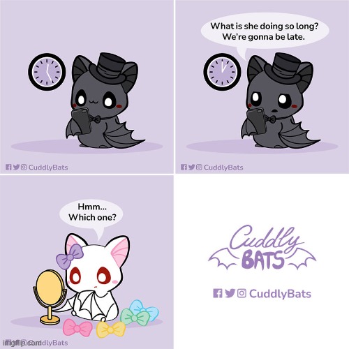 image tagged in bats,date,late,bow | made w/ Imgflip meme maker