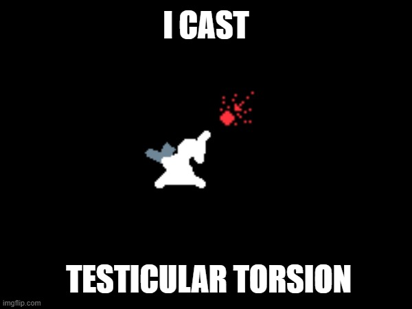 I CAST; TESTICULAR TORSION | made w/ Imgflip meme maker