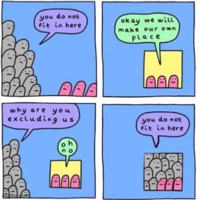 even as someone who does everything solo and refuses to be in a group, OUCH THAT HURT | image tagged in comics/cartoons,relatable,me irl,ouch that hurt,a bit too personal | made w/ Imgflip meme maker