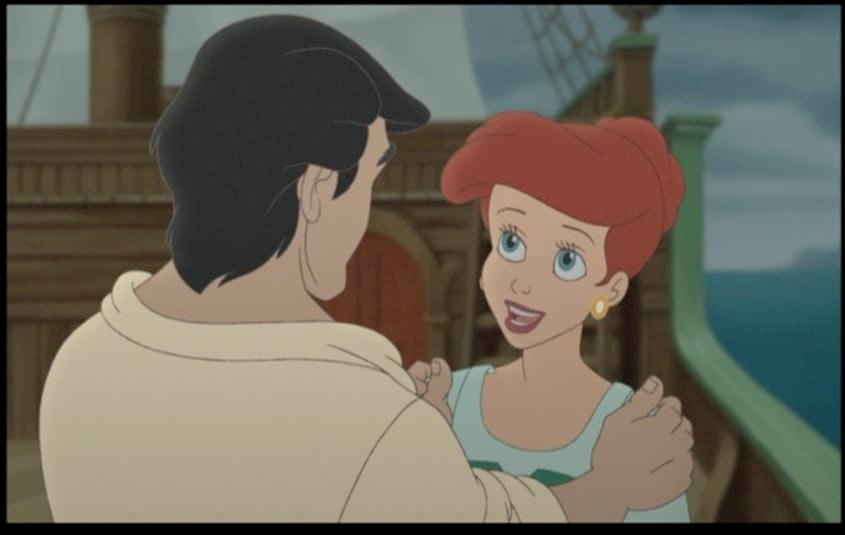 High Quality ariel talking to eric Blank Meme Template