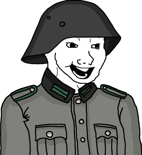High Quality Wojak Eroican German Soldier Blank Meme Template