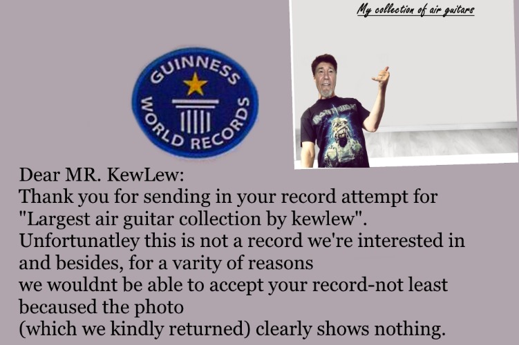 air guitar record | image tagged in air guitar,kewlew | made w/ Imgflip meme maker
