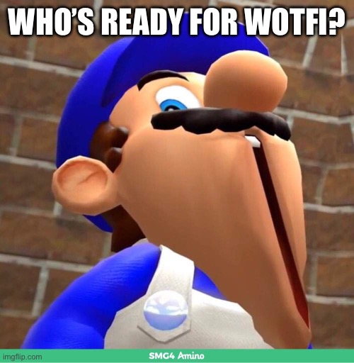 smg4's face | WHO’S READY FOR WOTFI? | image tagged in smg4's face | made w/ Imgflip meme maker