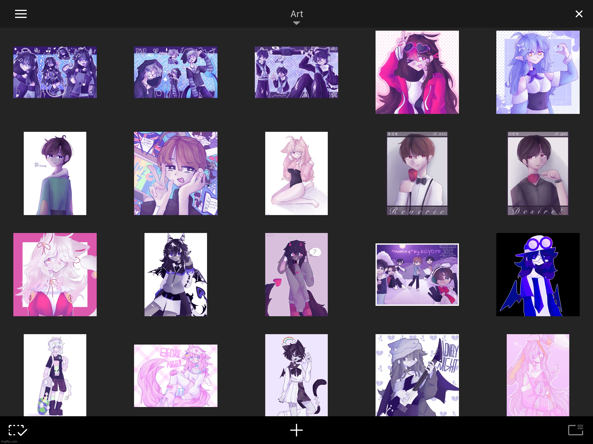 Some screenshot of my art gallery (some weren’t posted cuz I was gone at the time) | made w/ Imgflip meme maker