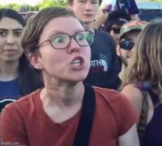 Angry Liberal | image tagged in angry liberal | made w/ Imgflip meme maker