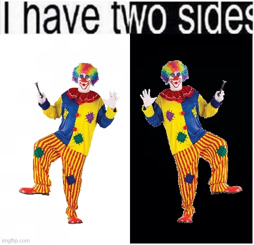 i have two sides | image tagged in i have two sides | made w/ Imgflip meme maker