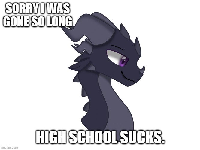 SORRY I WAS GONE SO LONG; HIGH SCHOOL SUCKS. | made w/ Imgflip meme maker