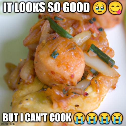 Apple made it his not me | IT LOOKS SO GOOD 🥹😋; BUT I CAN'T COOK 😭😭😭😭 | image tagged in idk | made w/ Imgflip meme maker