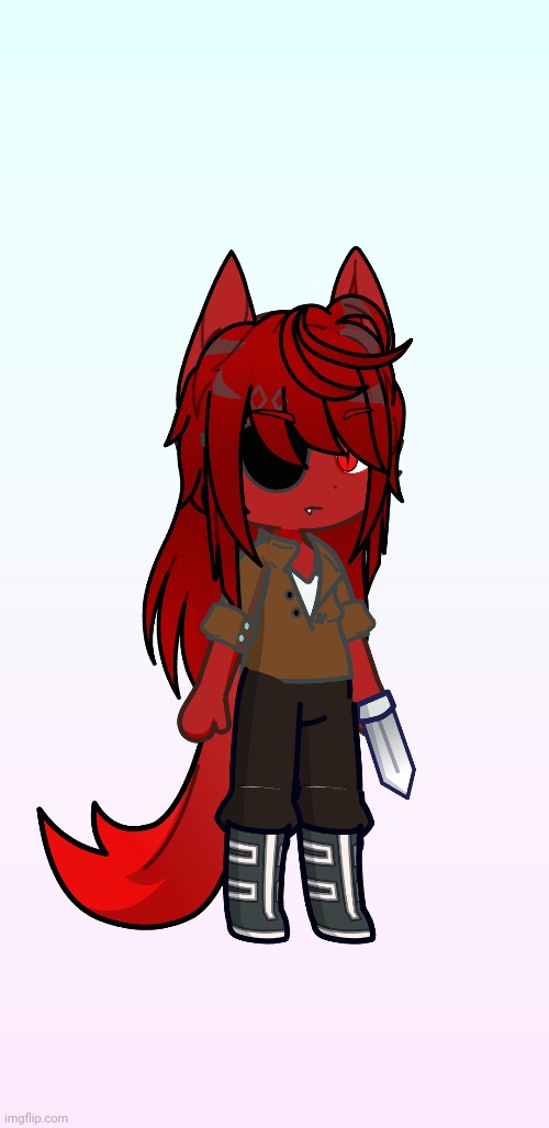 Foxy (he/them) made in gacha life 2 | made w/ Imgflip meme maker