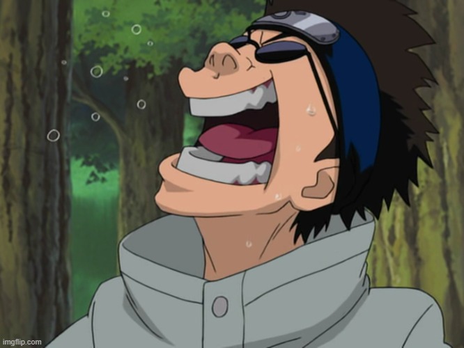 Laughing Shino | image tagged in laughing shino | made w/ Imgflip meme maker