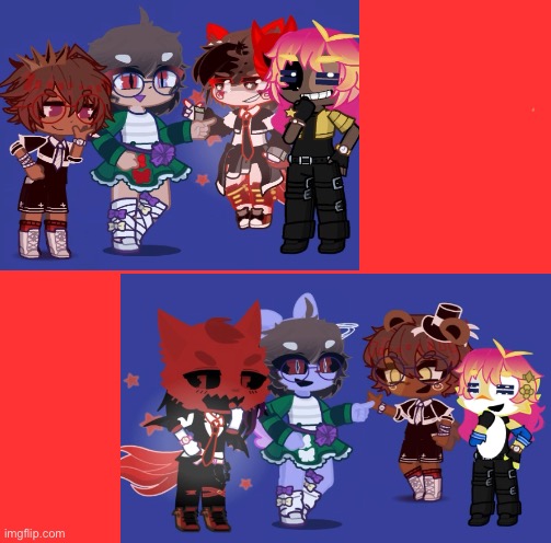 I finally finished the 4 tormentors | image tagged in memes,lol,fnaf,gacha,ocs | made w/ Imgflip meme maker