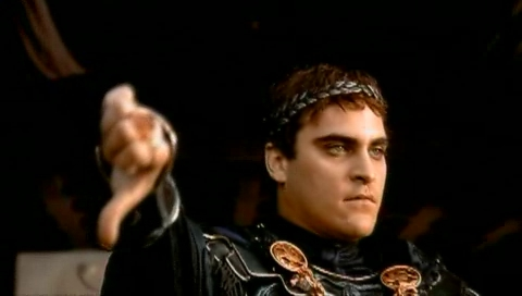 High Quality Commodus thumbs down Blank Meme Template