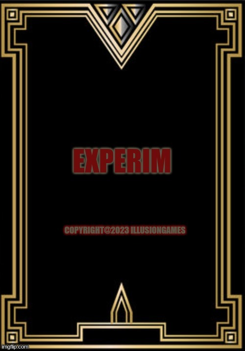 experim card back | image tagged in cover | made w/ Imgflip meme maker