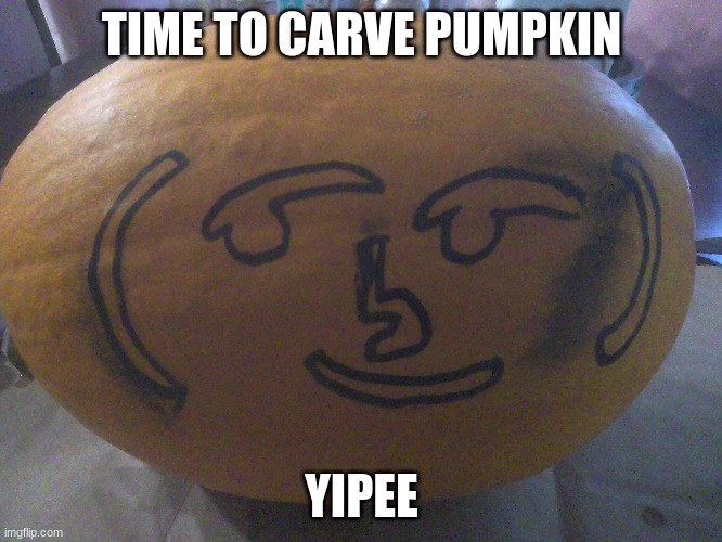 what could possibly go wrong | TIME TO CARVE PUMPKIN; YIPEE | image tagged in spooky mont,spooky,pumpkin,halloween | made w/ Imgflip meme maker