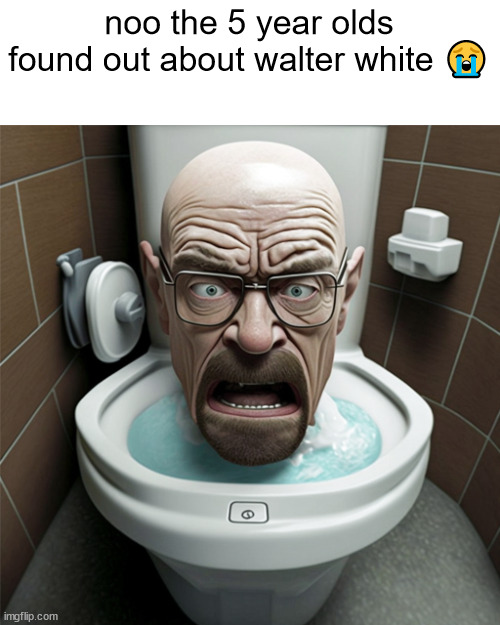 nooo | noo the 5 year olds found out about walter white 😭 | made w/ Imgflip meme maker