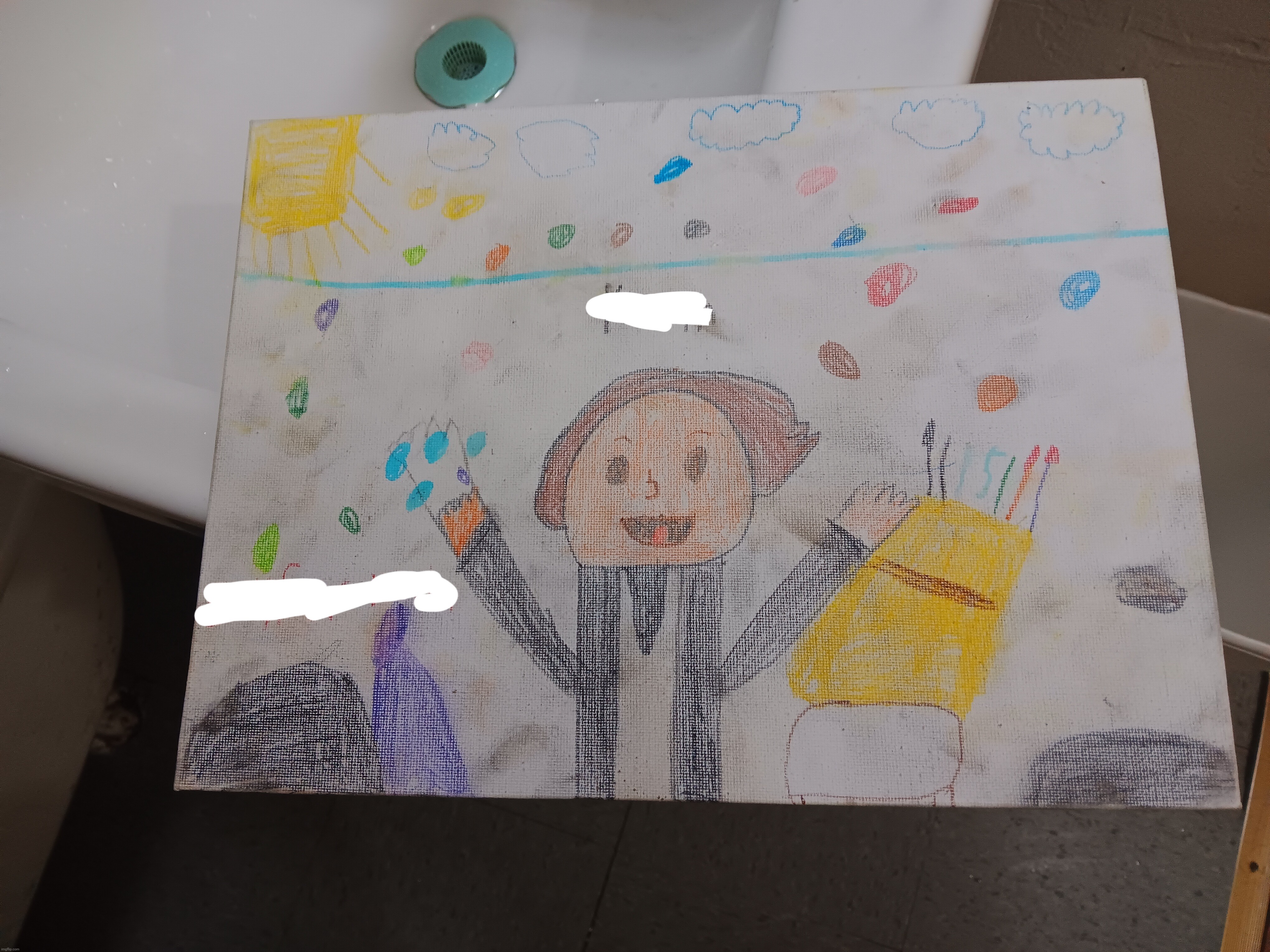 Late birthday update. My little sister made a drawing for me, IM.HAPPY | image tagged in wholesome | made w/ Imgflip meme maker