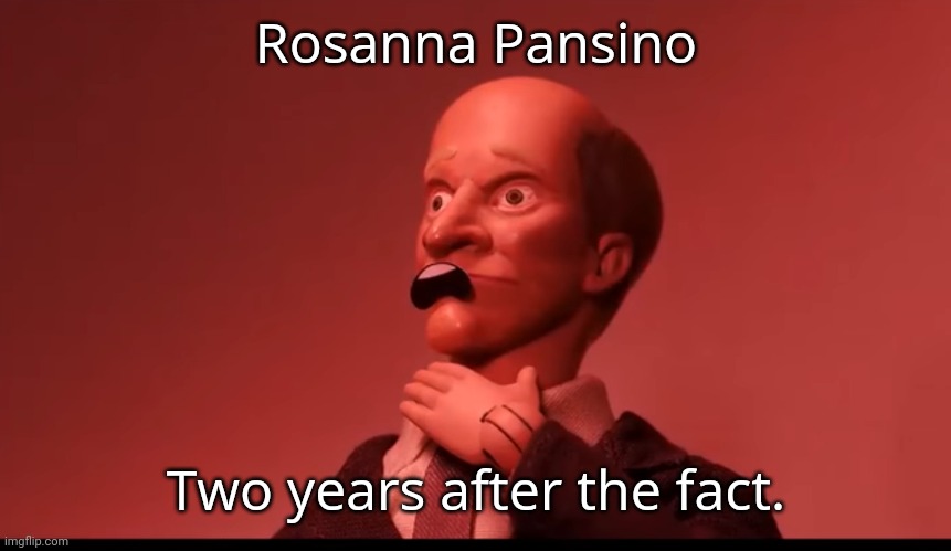 She suspect. | Rosanna Pansino; Two years after the fact. | image tagged in the horror the horror | made w/ Imgflip meme maker