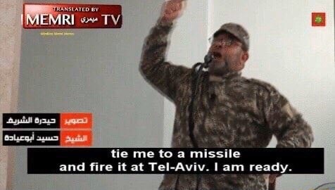 High Quality Tie me to a missile and fire it at Tel-Aviv Blank Meme Template