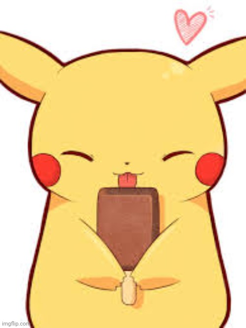 Pikachu with a Popsicle | image tagged in pikachu with a popsicle | made w/ Imgflip meme maker