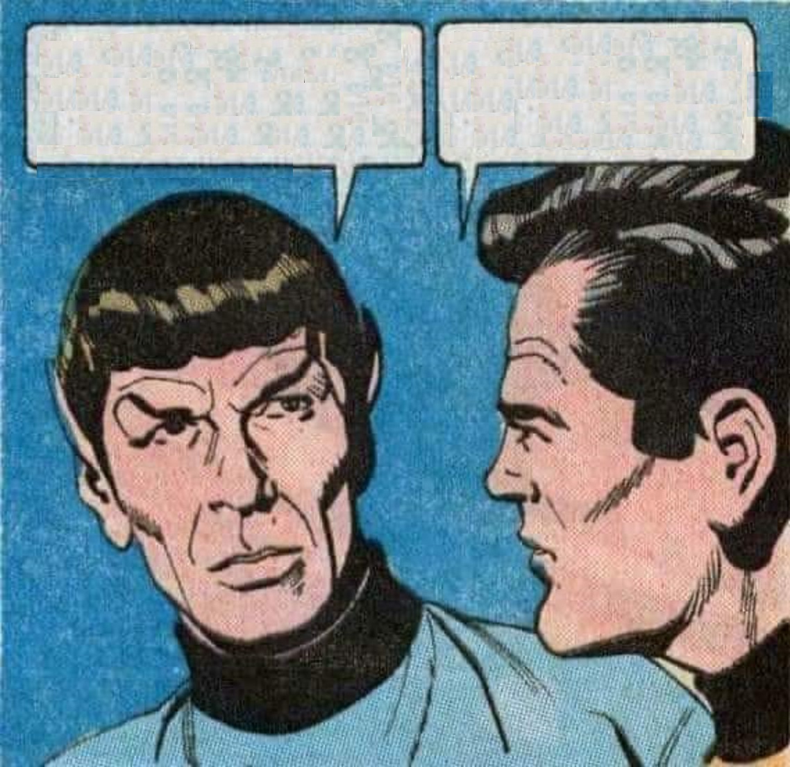 SPOCK AND CAPTAIN PIKE COMIC PANEL Blank Meme Template