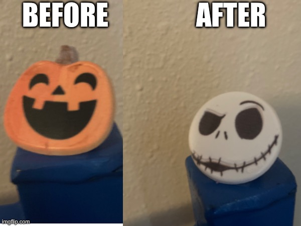 Happened to him, the Pumpkin King | BEFORE; AFTER | image tagged in jack skellington,memes,rings,halloween | made w/ Imgflip meme maker