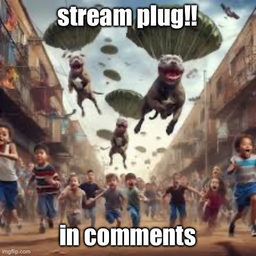 pitbull battle royale | stream plug!! in comments | image tagged in pitbull battle royale | made w/ Imgflip meme maker
