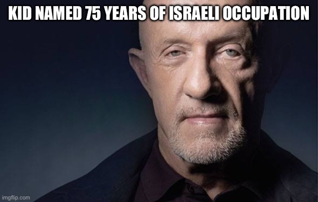 “blah blah blah Palestine = occupier” | KID NAMED 75 YEARS OF ISRAELI OCCUPATION | image tagged in kid named | made w/ Imgflip meme maker