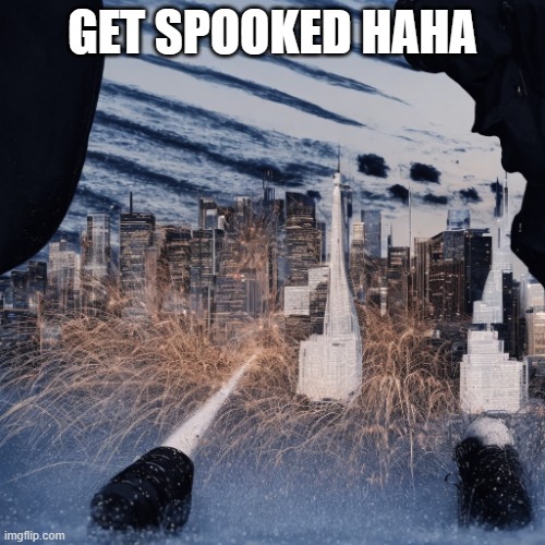 dont squint or you see it | GET SPOOKED HAHA | image tagged in get spooked | made w/ Imgflip meme maker
