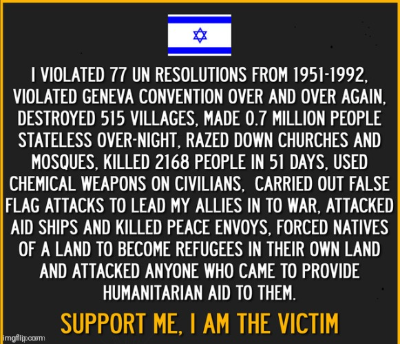 Israel the victim Blank Meme Template