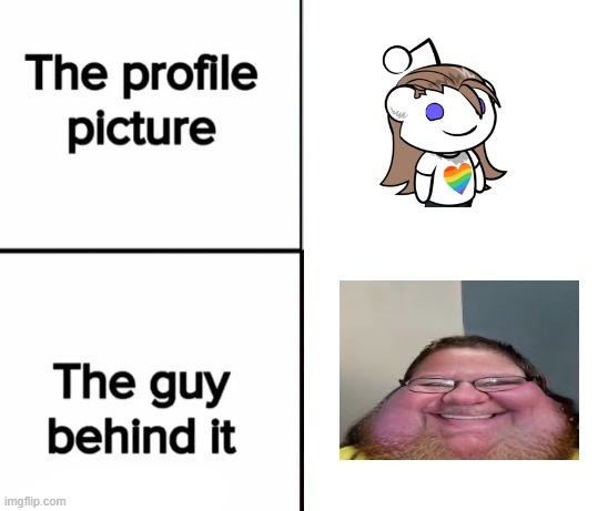 the profile picture and the guy behind it | image tagged in the profile picture and the guy behind it | made w/ Imgflip meme maker