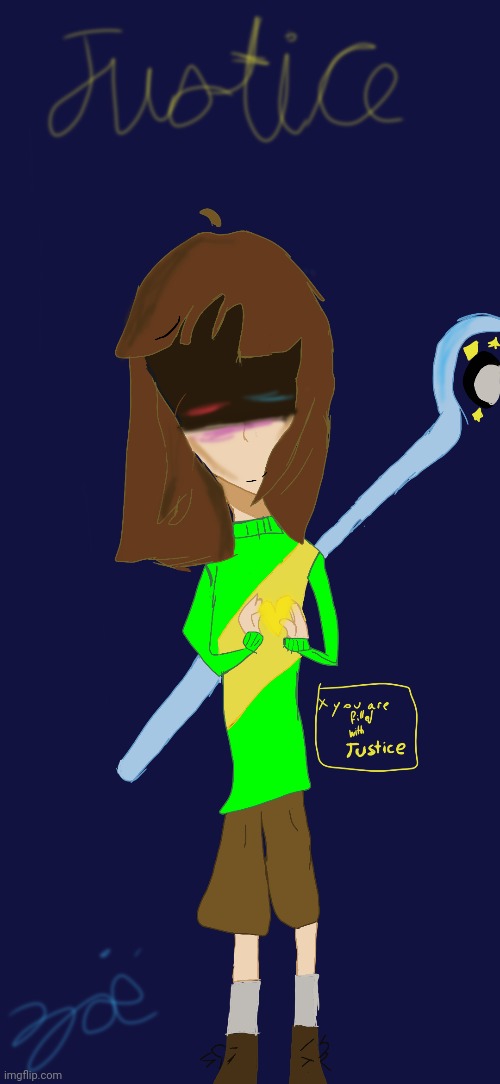 I drew my oc Justice | image tagged in name reveal,dont repost without credit,deltarune,oc | made w/ Imgflip meme maker
