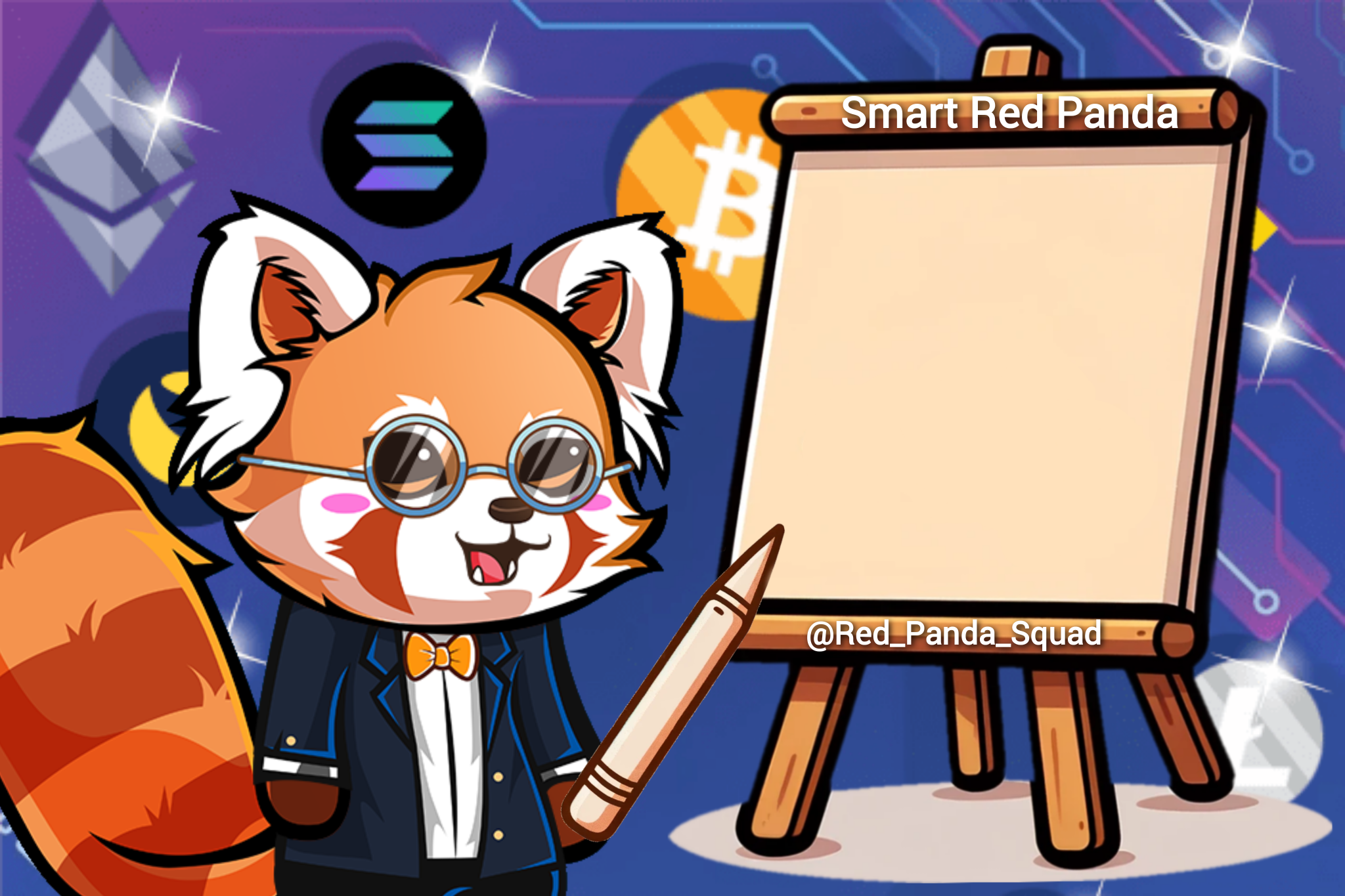 Smart Red Panda Blank Meme Template