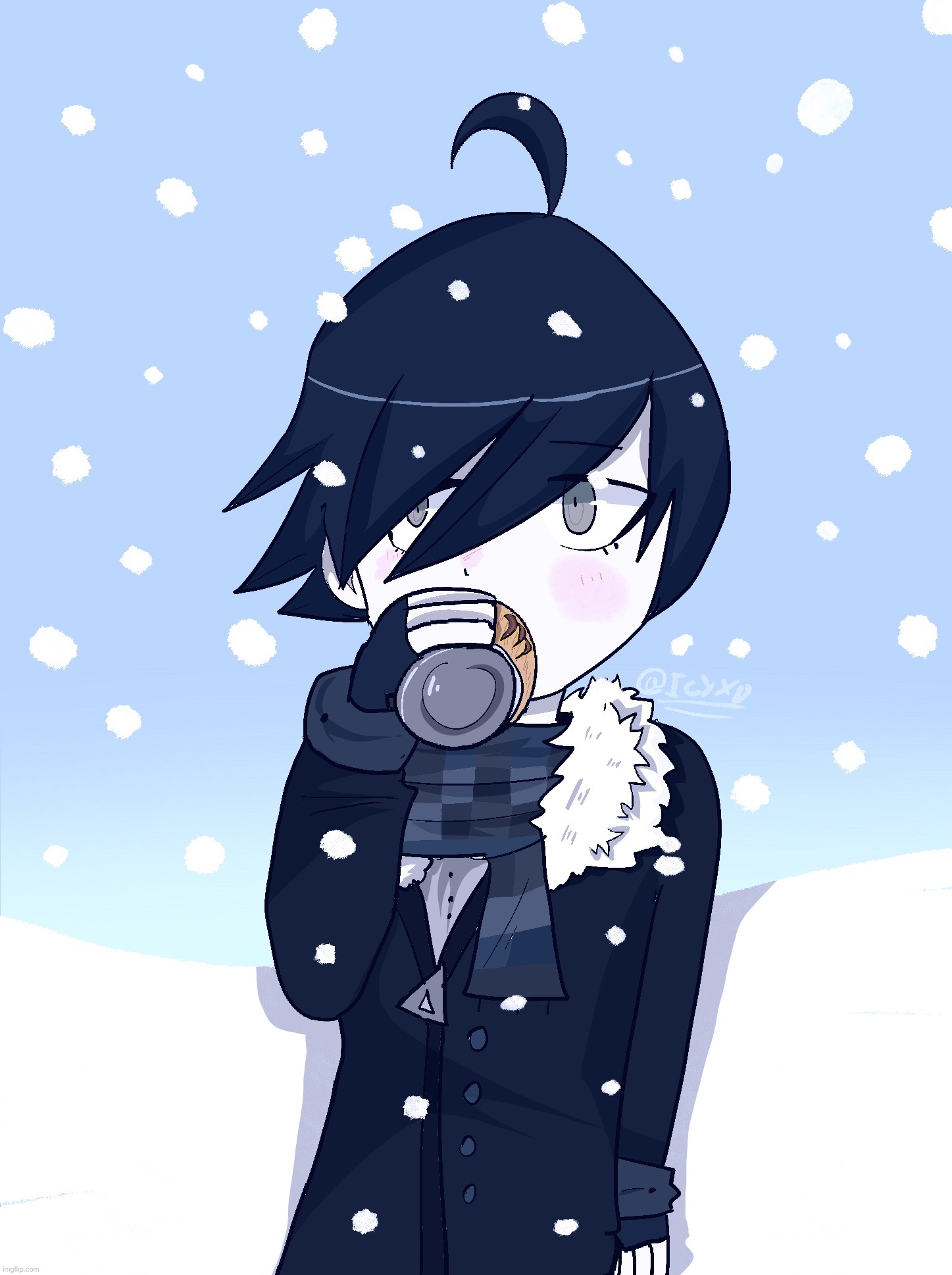 The ultimate detective and his monster energy drink | image tagged in shuichi saihara,danganronpa | made w/ Imgflip meme maker