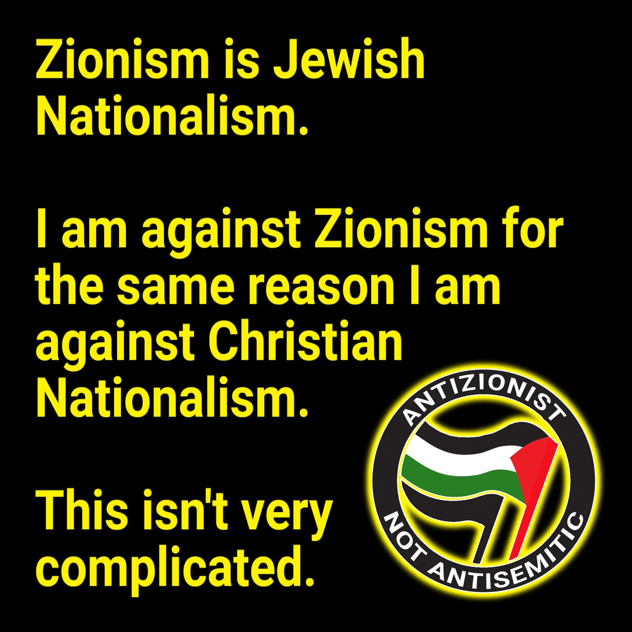 Zionism is Jewish Nationalism Blank Meme Template