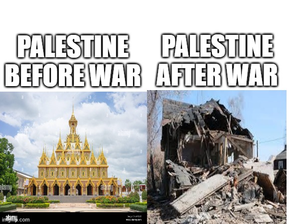 PALESTINE AFTER WAR; PALESTINE BEFORE WAR | made w/ Imgflip meme maker