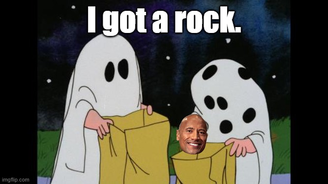 Charlie Brown | I got a rock. | image tagged in charlie brown halloween rock | made w/ Imgflip meme maker