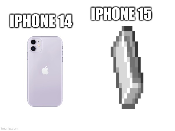 My waste of time for nothin | IPHONE 15; IPHONE 14 | image tagged in wastin time | made w/ Imgflip meme maker