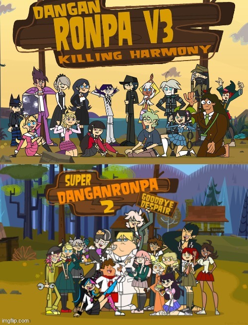 posting cursed danganronpa images until a new game or anime releases day 2 | image tagged in danganronpa,total drama,island | made w/ Imgflip meme maker
