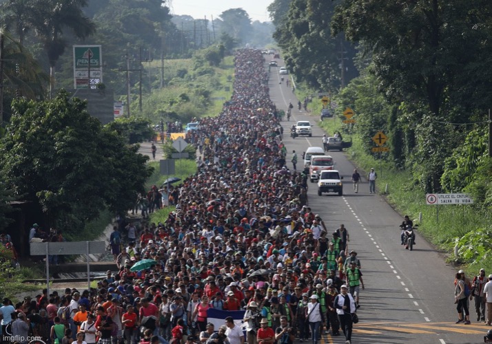 Migrant Caravan | image tagged in migrant caravan | made w/ Imgflip meme maker