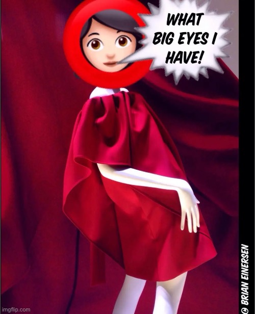 Little Red Riding Hood | image tagged in fashion,window design,valentino,little red riding hood,emooji art,brian einersen | made w/ Imgflip meme maker