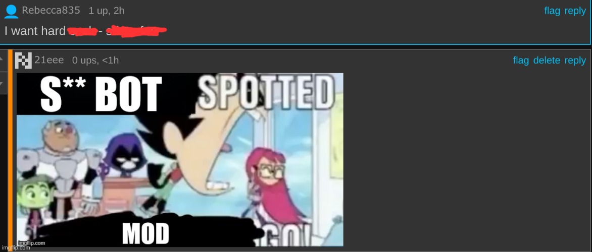 i found another stupid s** bot | made w/ Imgflip meme maker