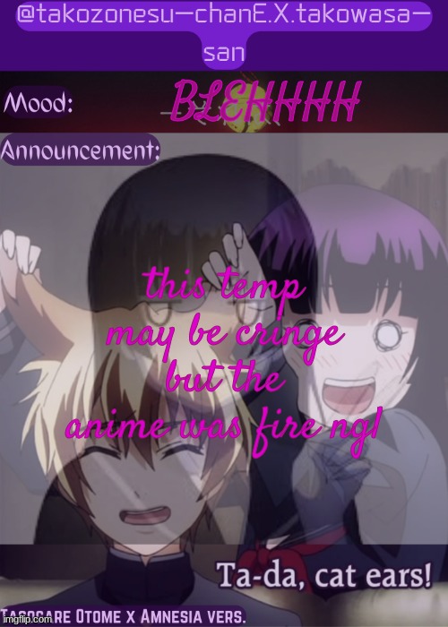 decent horror anime, although the fanservice was annoying | BLEHHHH; this temp may be cringe but the anime was fire ngl | image tagged in tc announcement temp tasogare otome x amnesia | made w/ Imgflip meme maker
