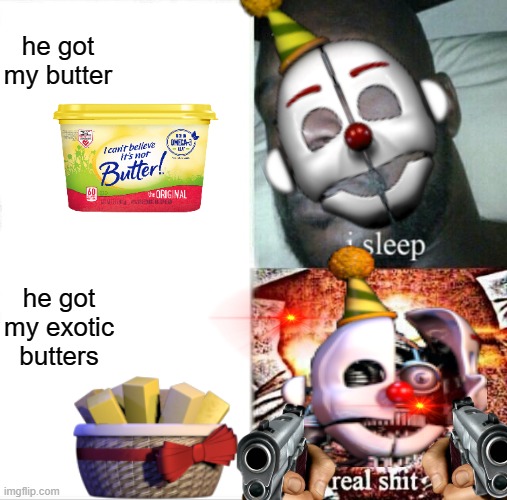 Sleeping Shaq Meme | he got my butter; he got my exotic butters | image tagged in memes,sleeping shaq | made w/ Imgflip meme maker