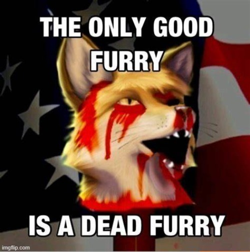 the only good furry is a dead furry | image tagged in anti furry | made w/ Imgflip meme maker