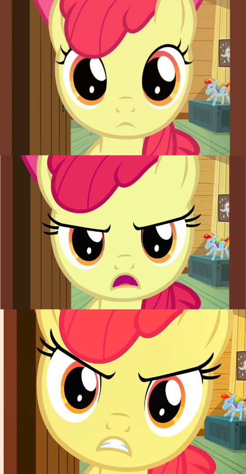 Apple Bloom getting more and more Pissed Off (MLP) Blank Meme Template