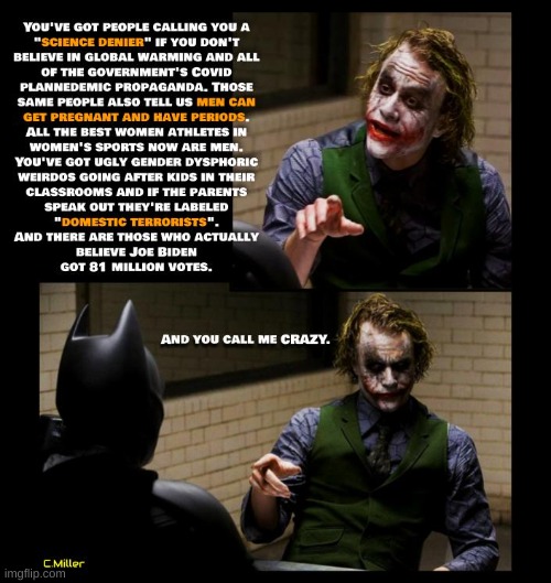 Why so serious? | image tagged in covid,gender confusion,politics,difference between men and women,domestic terrorism | made w/ Imgflip meme maker