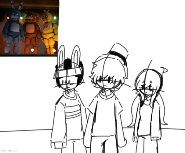 Lil WIP | image tagged in drawing,fnaf,sketch,why do they look so goofy,why are you reading the tags | made w/ Imgflip meme maker